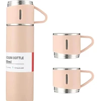 Imagem da promoção Garrafa de Água Café Térmica Squeeze com 2 Canecas (Rosa)