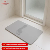 Imagem da promoção Tapete de Pedra Diatomita Para Banheiro Secagem Rápida 60cm x 39cm Antiderrapante Impermeável