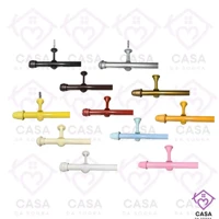 Imagem da promoção Kit Varão de cortina Simples de Aço 2,0 metros 19mm (fino) cores - Bastão Varal de cortina Ferro
