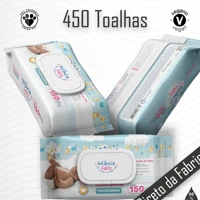 Imagem da promoção Kit 03 Pacotes Toalhas Umedecidas INFÂNCIA FELIZ - 150 Folhas com Tampa