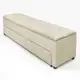 Recamier Baú com Gavetas e Assento Capitonê Paris 150cm Pé de Cama Casal Estofado Bege Elegante Espa em oferta