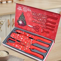 Imagem da promoção Jogo 7 facas Rosa Profissional Cozinha- Faqueiro Gourmet Faca de Churrasco TINNY YOU