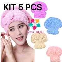 Imagem da promoção KIT 5 PCS Touca para seca cabelo Mágica Touca de Banho Absorvente Toalha de Microfibra-GUI ANA