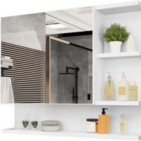 Imagem da promoção Armario Espelheira Para Banheiro 1 Porta Cleópatra (Branco/Flexcollor)