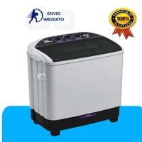 Imagem da promoção Máquina de Lavar Twin Tub Praxis 10kg 2 em 1 Lava e Centrifuga Branca