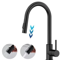 Imagem da promoção Torneira Cozinha Bancada Gourmet Extensível Misturador Inox Cor Prateado Escovado/Preto Yesop