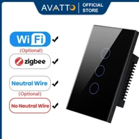 Imagem da promoção AVATTO Tuya WiFi/Zigbee Interruptor De Luz Inteligente , Fio Neutro Necessária 1/2/3/4 Toque De Pare