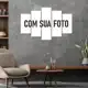 Quadro Personalizado Com Sua Foto 80X50 Cm 5 Peças Decoração Para Sala Quarto Hall De Entrada em oferta