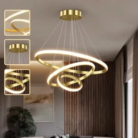 Imagem da promoção Lustre Nórdico 3 em 1Iluminação para Sala Cozinha e Jantar 3 Cores de Luz Design Escandinavo Moderno