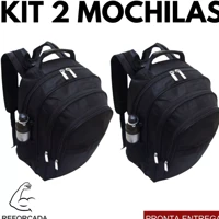 Imagem da promoção Kit 02 Mochila Escolar Bolsa Resistente Masculino Feminino Oferta