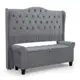 Conjunto Elegante Para Cama Box Casal/Queen Cabeceira e Baú Recamier Capitonê Dubai - LH Móveis em oferta