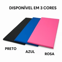 Imagem da promoção Colchonete de Academia 90x43x3cm Compacto Espuma D23 Impermeável Azul Preto Mat Yoga Pilates