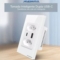 Imagem da promoção Tomada Wifi Inteligente 4X2 Usbc Alexa Google Tuya App Smart Novadigital