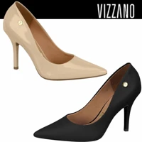 Imagem da promoção Sapato Scarpin Feminino Vizzano Salto Alto Bico Fino Social Conforto