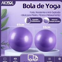 Imagem da promoção AICOOL Bola de Ginástica Yoga Pilates 55cm 65cm Bola de Pilates Inflável Anti Estouro