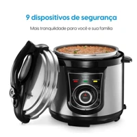Imagem da promoção Panela de Pressão Elétrica 4L Elgin PPR10, 840W, Aço Inox