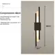 Arandela, 3 Cores em 1 Luminária De Parede, Arandelas Led, Nórdico moderno Arandela Interna-110V-220 em oferta