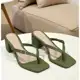 Sandália Feminina Tamanco Salto Bloco Sandalia Salto médio Tamanco Salto Grosso Ref 215 em oferta
