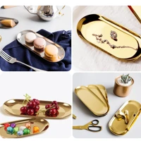Imagem da promoção Bandeja Aco Inoxidavel Luxo Decorativa para Jóias Alimentos Dourado