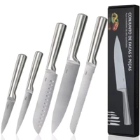 Imagem da promoção LUMAI Original 5 Facas de Cozinha Grande Profissional Conjunto Completo Aço Inox 3CR13 para Cozinhar