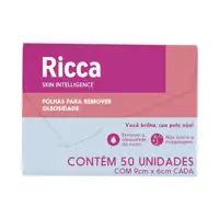 Imagem da oferta Ricca, Lenços Absorventes de Oleosidade para o Rosto, 50 unidades