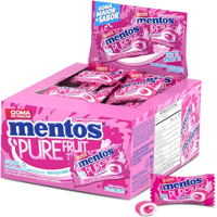 Imagem da oferta Mentos Pure Fruit Tutti-Frutti Goma de Mascar Sem Açúcar Sabor Tutti-Frutti - 120g | 60 Unidades Emb