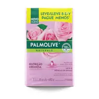 Imagem da oferta Palmolive Naturals Leite e Pétalas de Rosa Sabonete em Barra, 8x85g