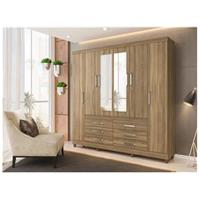 Imagem da promoção Guarda-roupa Casal com Espelho 6 Portas - 6 Gavetas Demóbile Paris II Amendola Touch