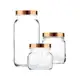 Jogo de Potes de Vidro Ruvolo Glass Company - com Tampa Redondo Gourmet Style 3 Peças em oferta