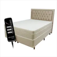 CONJUNTO COLCHÃO MAGNÉTICO MASSAGEADOR BIO QUÂNTICO BOX E CABECEIRA QUEEN SIZE BORDÔ em oferta na Amazon