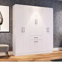 Guarda Roupa Casal 6 Portas 1 Porta Basculante 1 Gaveta Dallas Siena Móveis Branco em oferta na Amazon