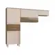 Cozinha Compacta Poliman Mel 8 Portas - 2 Gavetas Carvalho e Off White em oferta