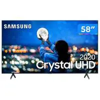 Smart TV LED 58" UHD 4K Samsung 58TU7000 Crystal UHD, HDR, Borda Infinita, Controle Remoto Único, Bl em oferta na Magazine Luiza